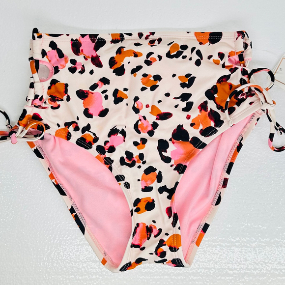 NWT HULA HONEY "Wild About You" LEOPARD Bikini Bottom HIGH WAIST TEEN GIRL XS - Picture 3 of 9